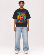 Mockup Boxy Heavyweight Tee Black male full-body 05