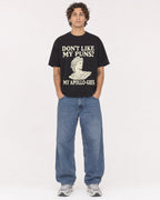 Mockup Boxy Heavyweight Tee Black male full-body 30