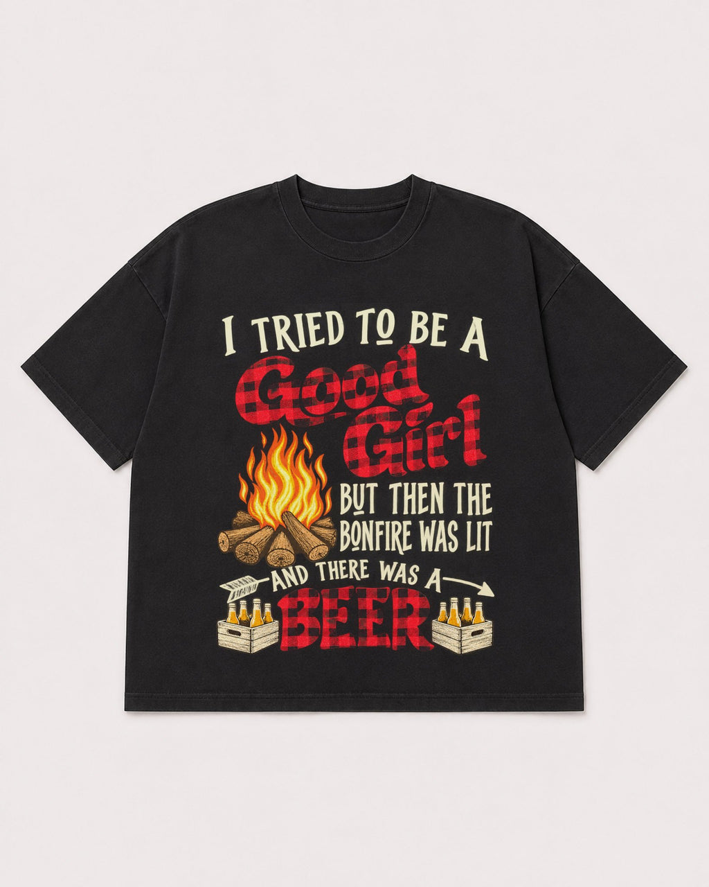 Mockup Boxy Heavyweight Tee Black product