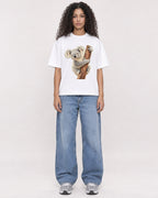 Mockup Boxy Heavyweight Tee White female full-body 10