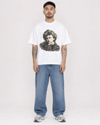 Mockup Boxy Heavyweight Tee White male full-body 12
