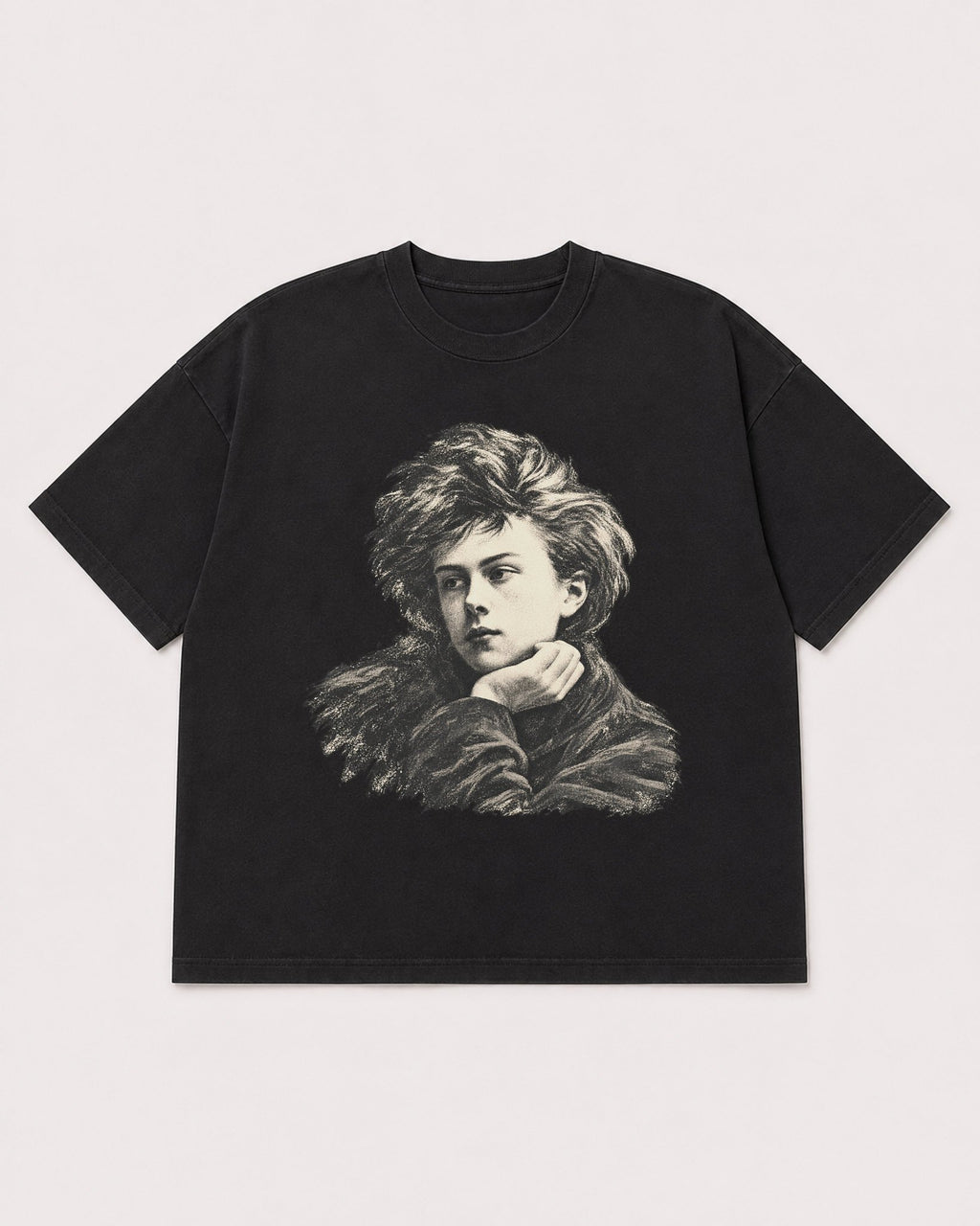 Mockup Boxy Heavyweight Tee Black product