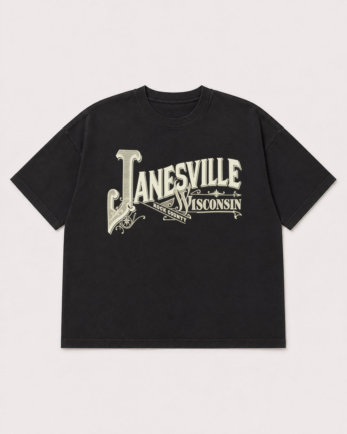 Mockup Boxy Heavyweight Tee Black product