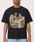 Mockup Boxy Heavyweight Tee Black male close-up 25