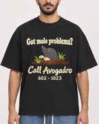 Mockup Boxy Heavyweight Tee Black male close-up 07