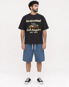 Mockup Boxy Heavyweight Tee Black male full-body 07