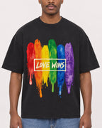 Mockup Boxy Heavyweight Tee Black male close-up 14