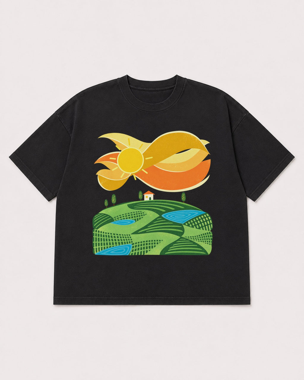Mockup Boxy Heavyweight Tee Black product