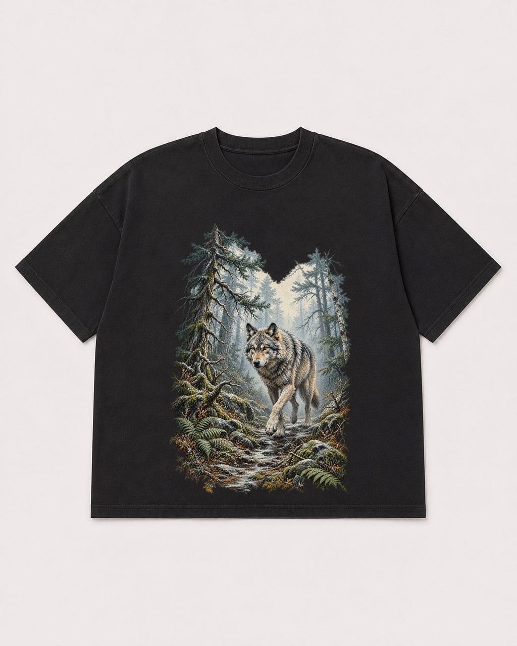 Mockup Boxy Heavyweight Tee Black product