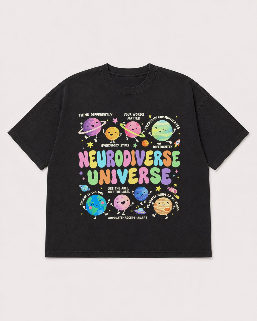 Mockup Boxy Heavyweight Tee Black product