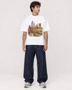 Mockup Boxy Heavyweight Tee White male full-body 06