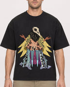 Mockup Boxy Heavyweight Tee Black male close-up 08