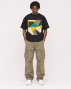 Mockup Boxy Heavyweight Tee Black male full-body 04