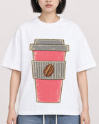 Mockup Boxy Heavyweight Tee White female close-up 11