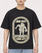 Mockup Boxy Heavyweight Tee Black male close-up 01