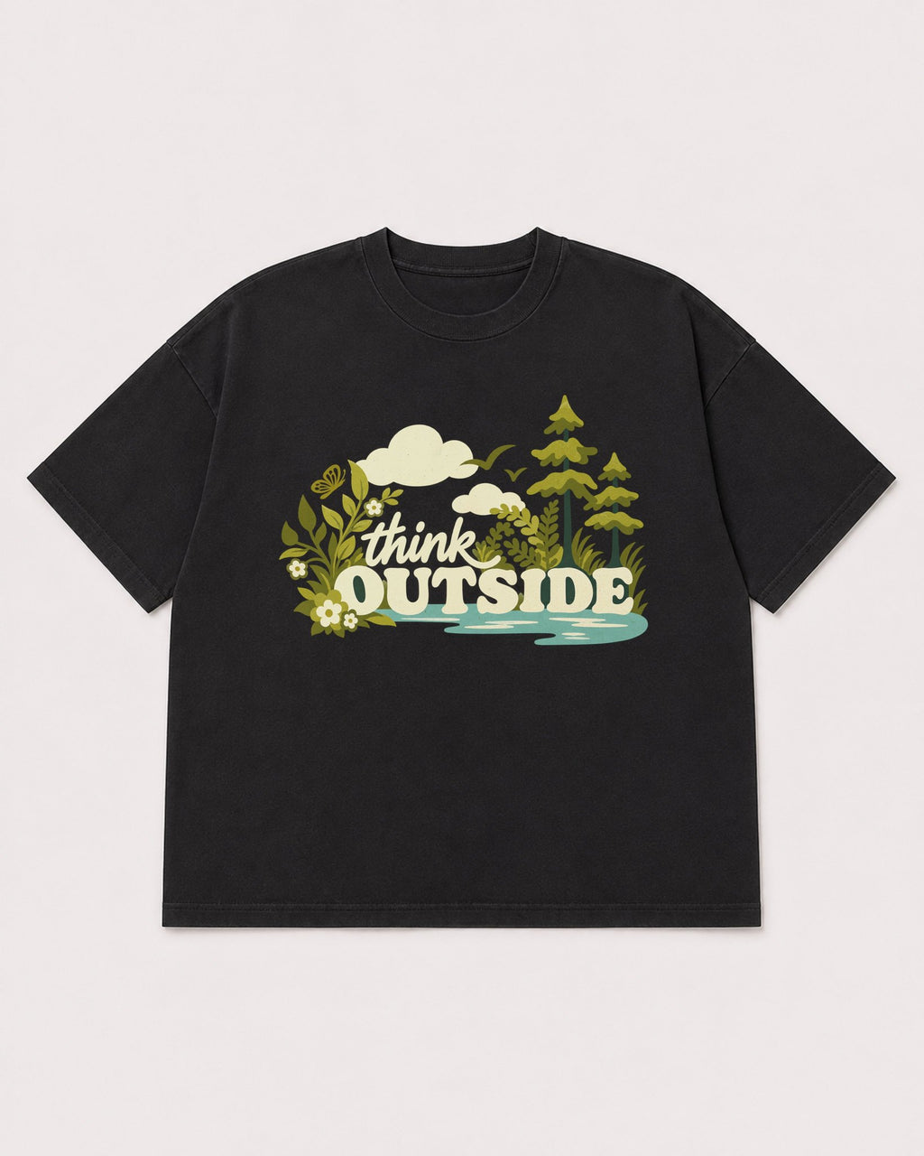 Mockup Boxy Heavyweight Tee Black product