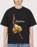 Mockup Boxy Heavyweight Tee Black male close-up 11