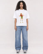 Mockup Boxy Heavyweight Tee White female full-body 10
