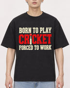 Mockup Boxy Heavyweight Tee Black male close-up 01