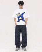 Mockup Boxy Heavyweight Tee White male full-body 31