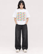 Mockup Boxy Heavyweight Tee White female full-body 13