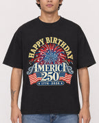 Mockup Boxy Heavyweight Tee Black male close-up 06