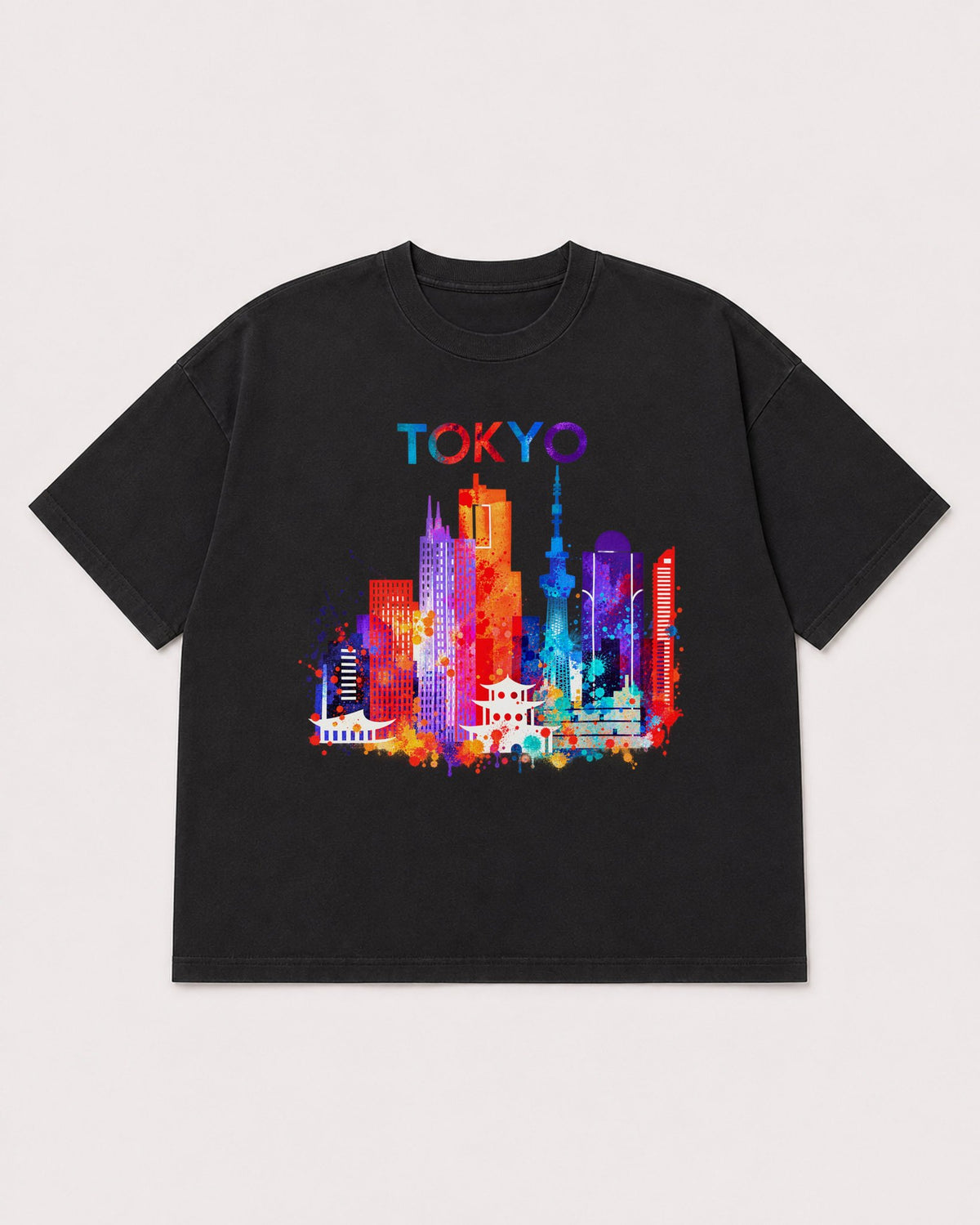 Mockup Boxy Heavyweight Tee Black product