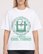 Mockup Boxy Heavyweight Tee White female close-up 08