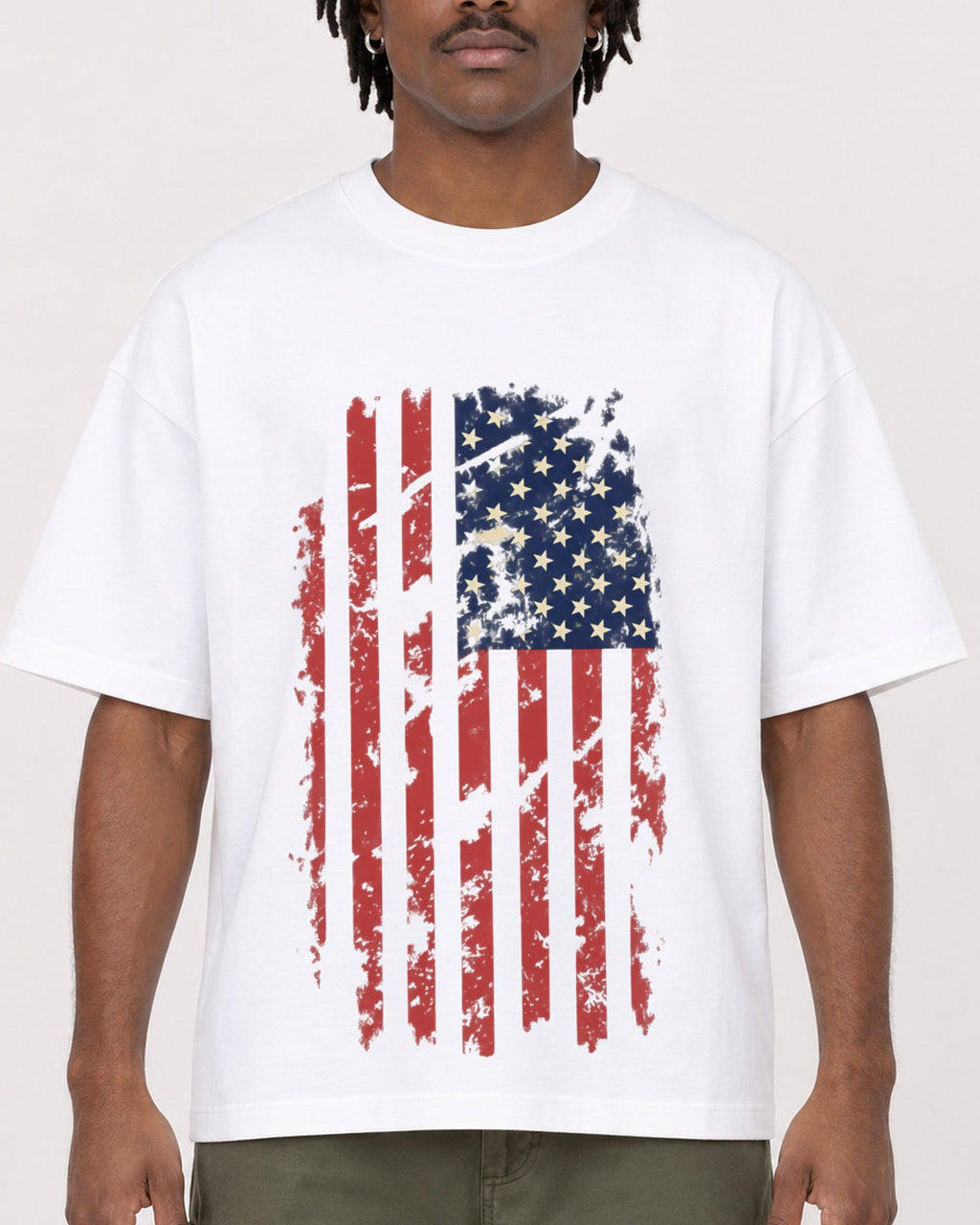 Mockup Boxy Heavyweight Tee White male close-up 04