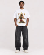 Mockup Boxy Heavyweight Tee White male full-body 05