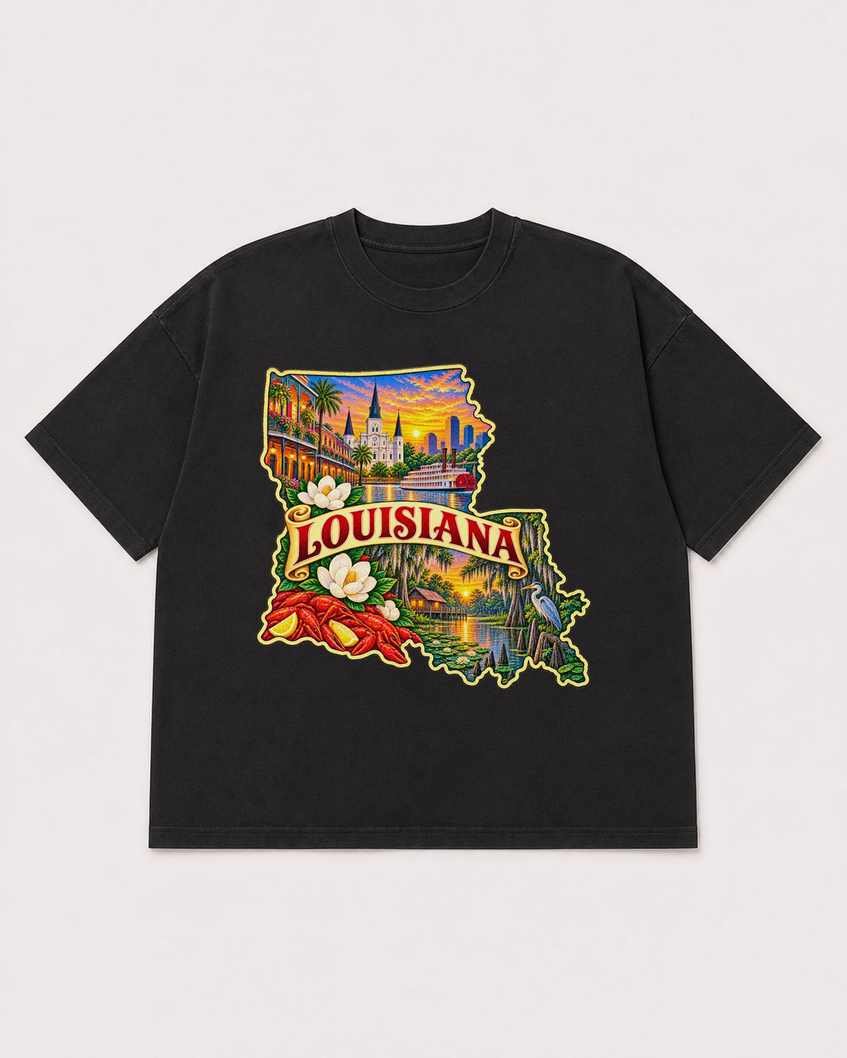 Mockup Boxy Heavyweight Tee Black product