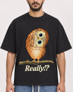 Mockup Boxy Heavyweight Tee Black male close-up 07