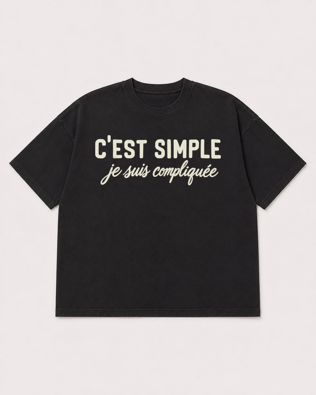 Mockup Boxy Heavyweight Tee Black product