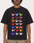 Mockup Boxy Heavyweight Tee Black male close-up 04