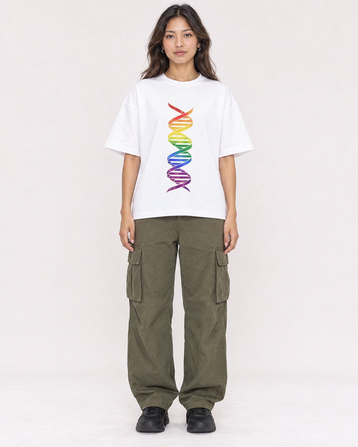 Mockup Boxy Heavyweight Tee White female full-body 02