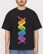 Mockup Boxy Heavyweight Tee Black male close-up 02