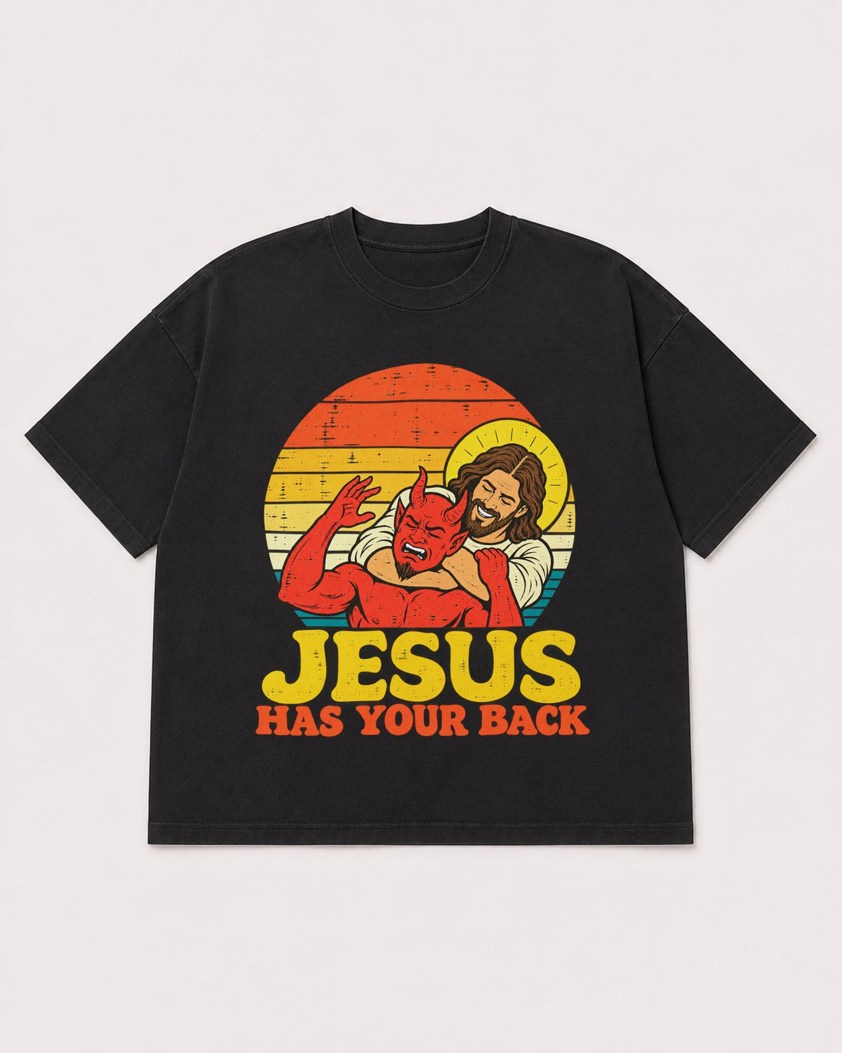 Mockup Boxy Heavyweight Tee Black product
