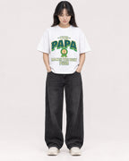 Mockup Boxy Heavyweight Tee White female full-body 13