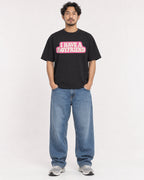 Mockup Boxy Heavyweight Tee Black male full-body 02