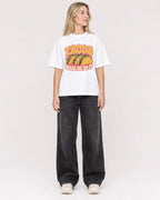 Mockup Boxy Heavyweight Tee White female full-body 08