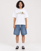 Mockup Boxy Heavyweight Tee White female full-body 26