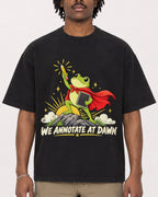 Mockup Boxy Heavyweight Tee Black male close-up 04