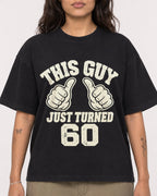 Mockup Boxy Heavyweight Tee Black female close-up 06