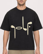 Mockup Boxy Heavyweight Tee Black male close-up 08