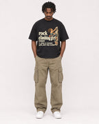Mockup Boxy Heavyweight Tee Black male full-body 04
