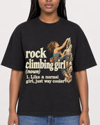 Mockup Boxy Heavyweight Tee Black female close-up 04