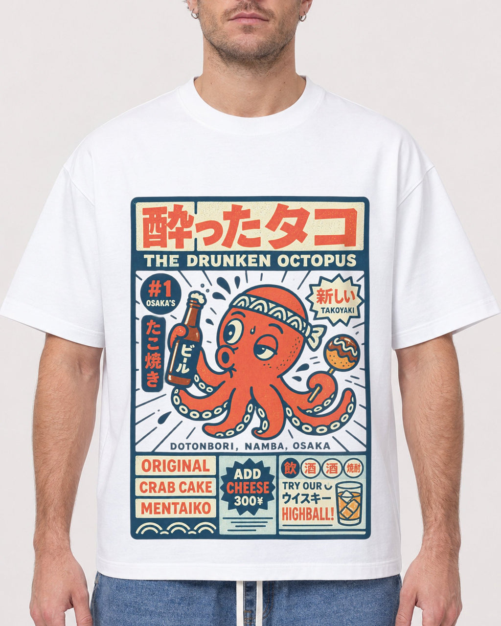 Mockup Boxy Heavyweight Tee White male close-up 08