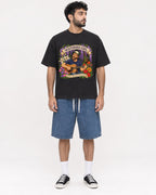 Mockup Boxy Heavyweight Tee Black male full-body 07