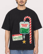 Mockup Boxy Heavyweight Tee Black male close-up 02