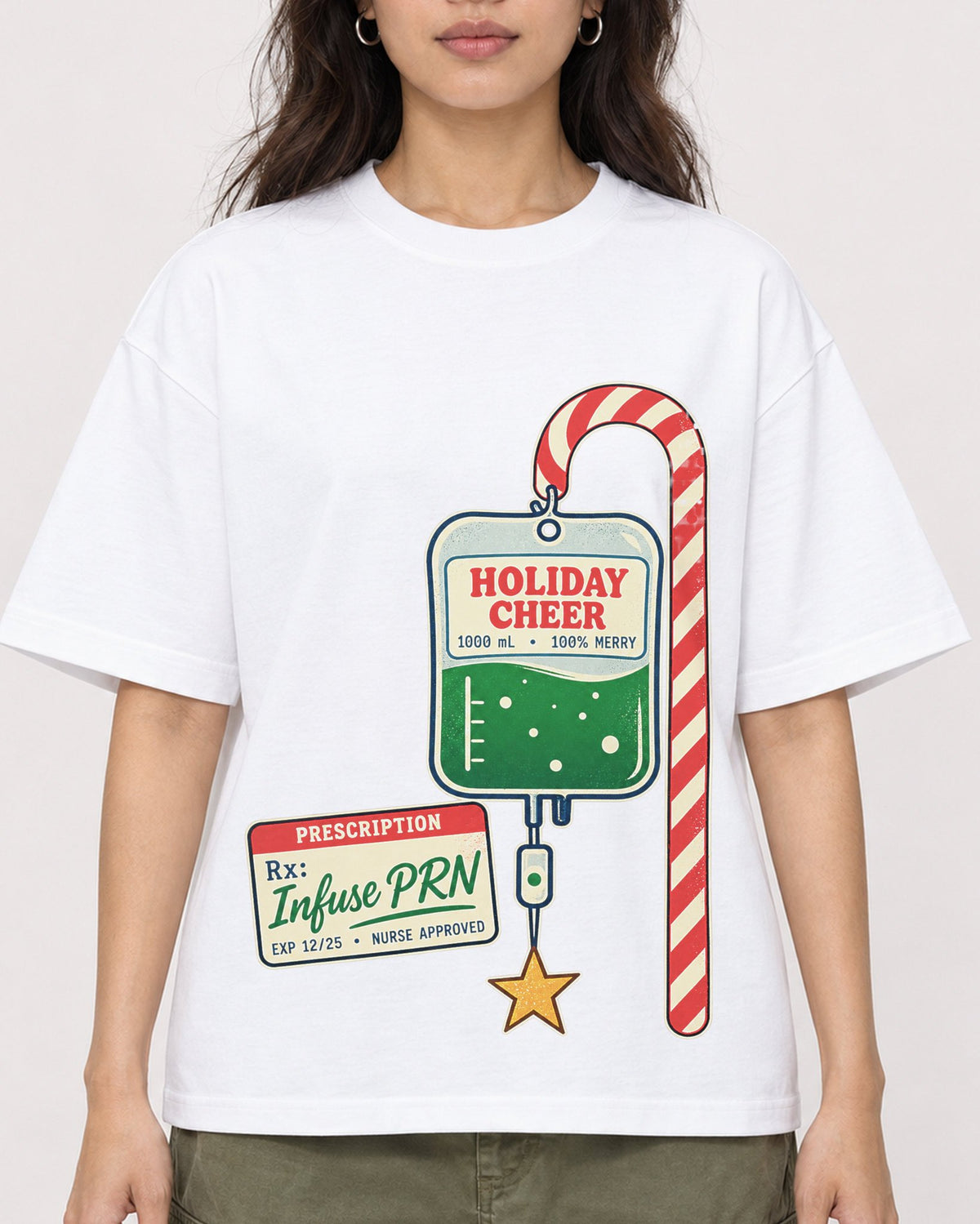 Mockup Boxy Heavyweight Tee White female close-up 02